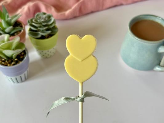 White Chocolate Hearts Lolly
